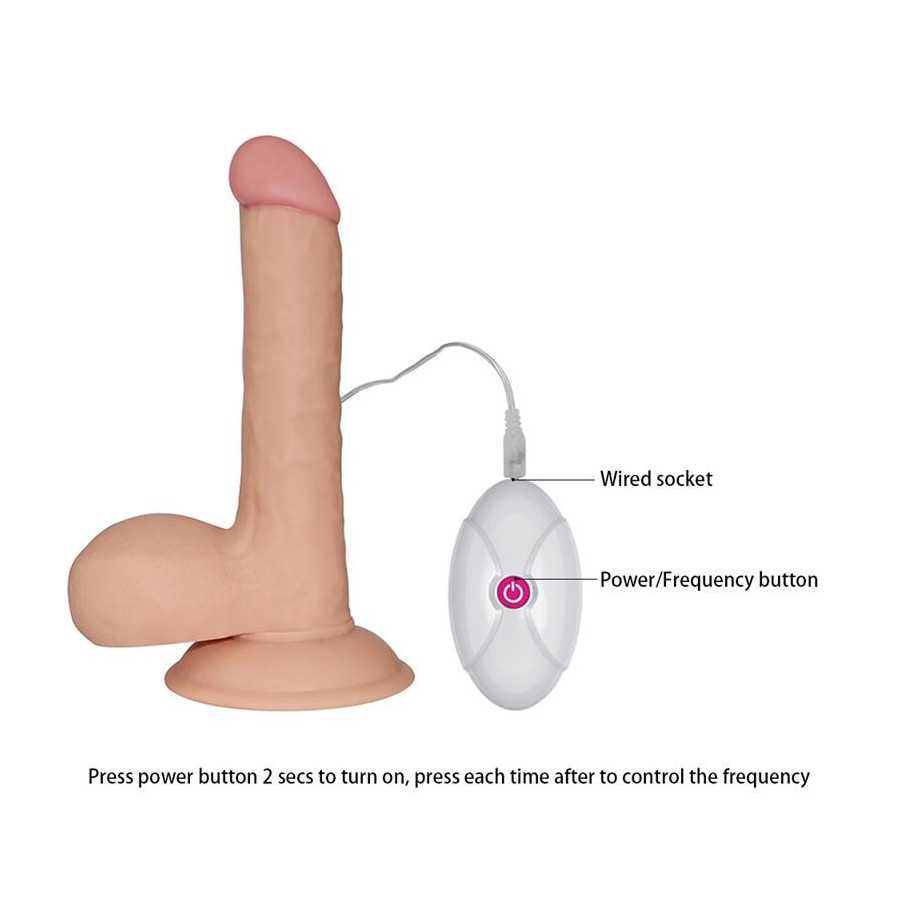 Dildo The Ultra Soft Dude con Vibracion 75 Natural