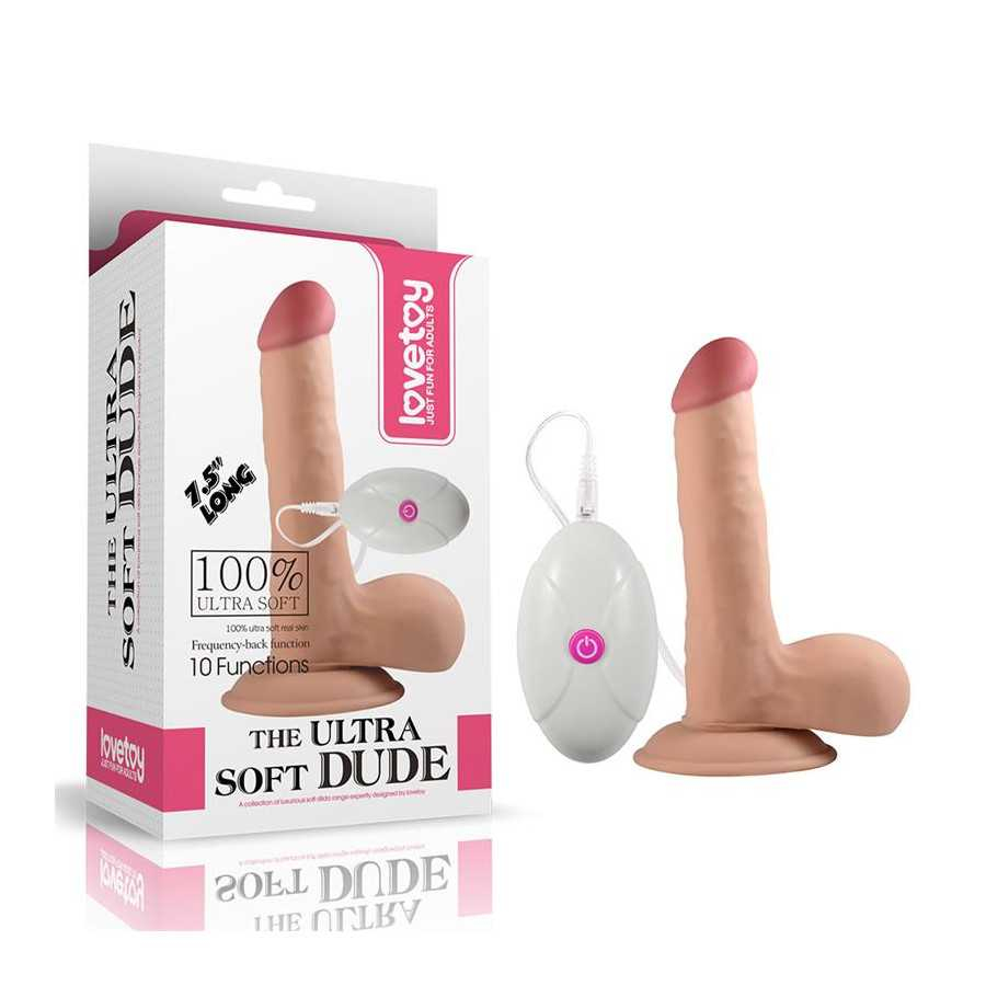 Dildo The Ultra Soft Dude con Vibracion 75 Natural