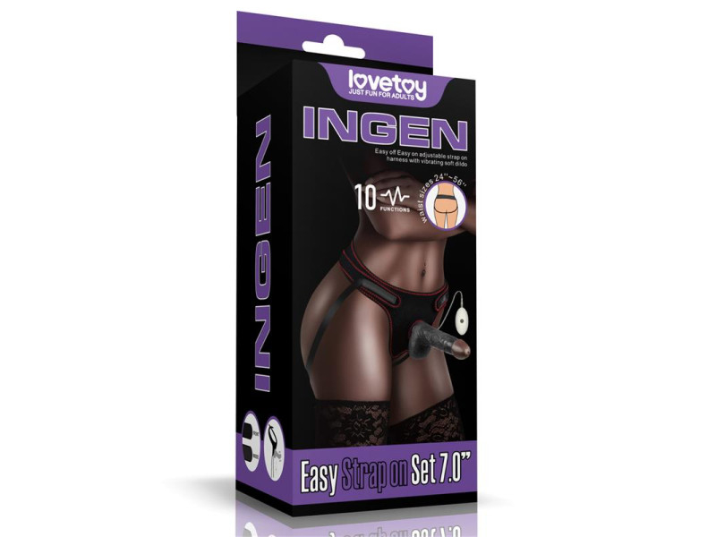 Arnes Ajustable con Dildo 10 Funciones 70