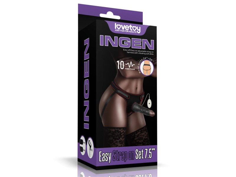 Arnes Ajustable con Dildo 10 Vibraciones 75