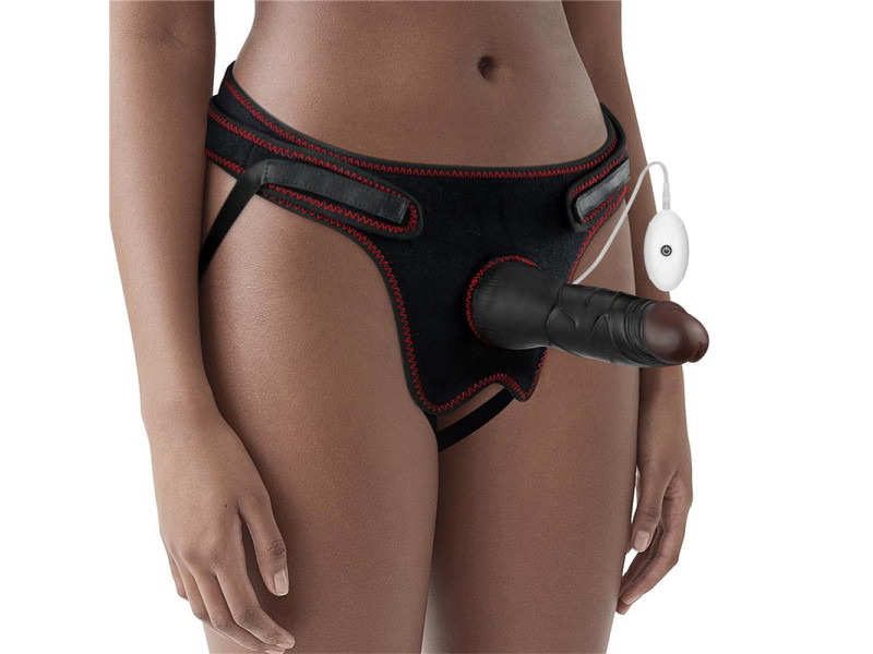 Arnes Ajustable con Dildo 10 Vibraciones 75