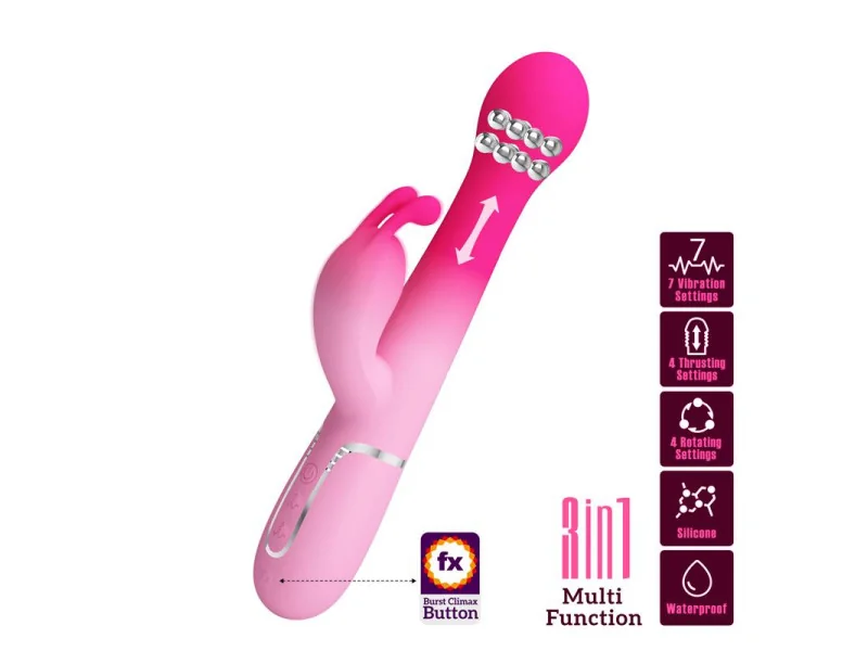 Dejon Vibrador con Thrusting y Bolas Rotatorias