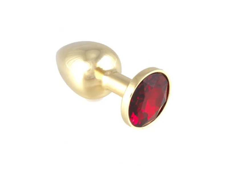 Plug Anal Acero Inoxidable Dorado Rojo