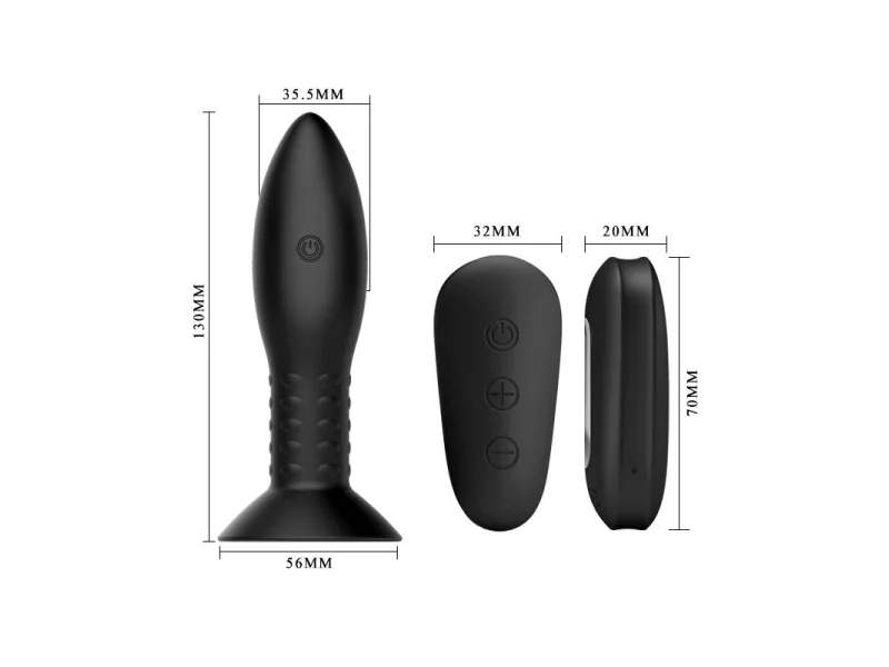 Plug Anal Inflable con Vibracion y Rotacion