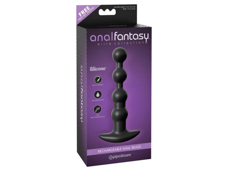 Cadena Anal con Vibracion Negro