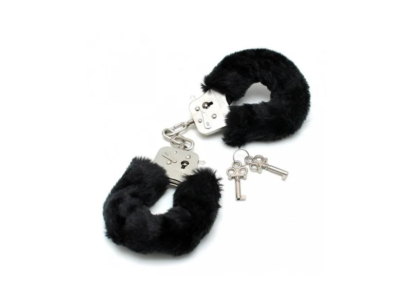 Esposas Metalicas con Pelo Negro