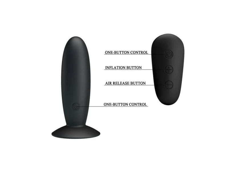 Plug Anal con Vibracion y Control Remoto USB