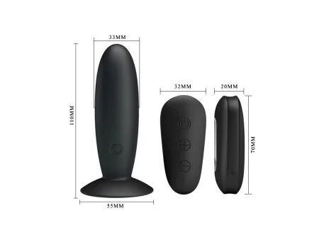 Plug Anal con Vibracion y Control Remoto USB
