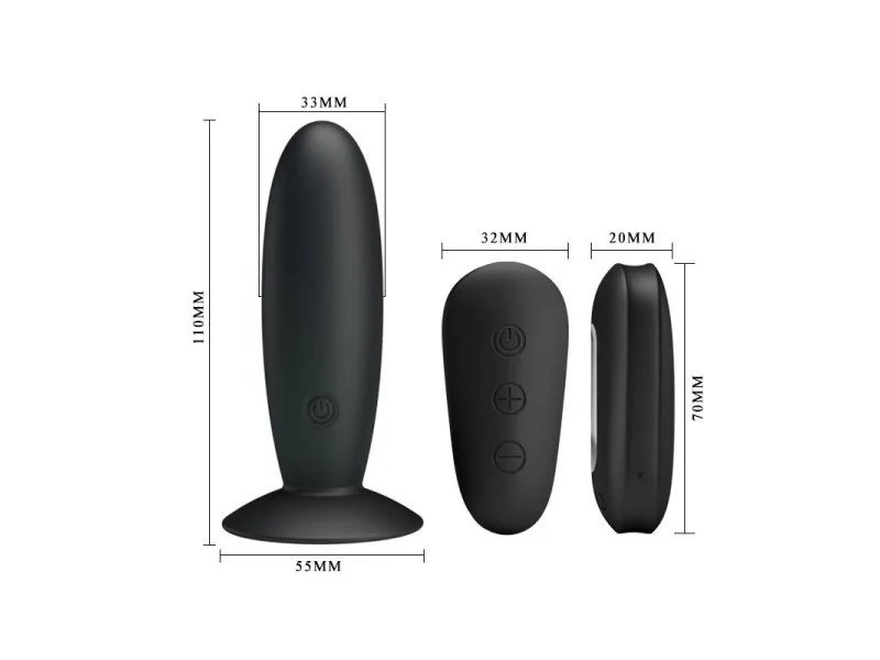 Plug Anal con Vibracion y Control Remoto USB