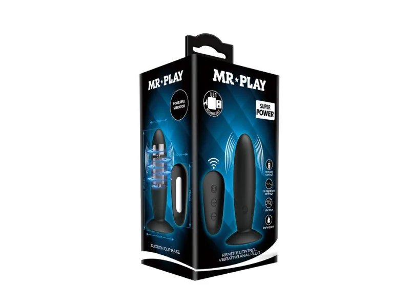 Plug Anal con Vibracion y Control Remoto USB