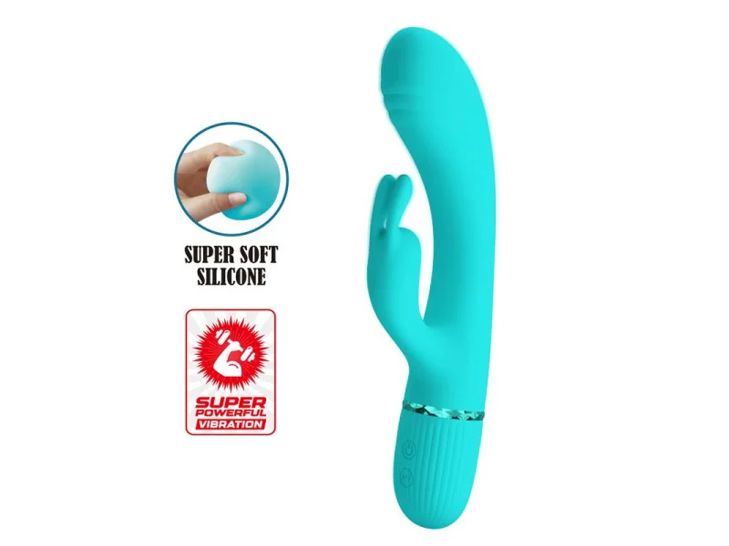 Scocco Vibrador con Rabbit Turquesa