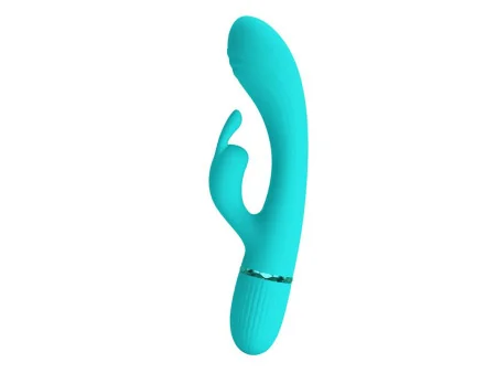 Scocco Vibrador con Rabbit Turquesa