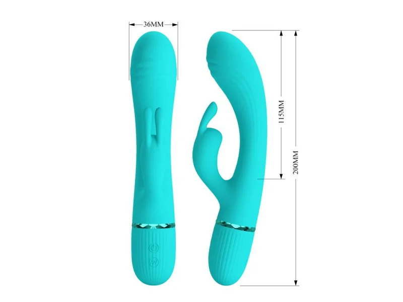 Scocco Vibrador con Rabbit Turquesa
