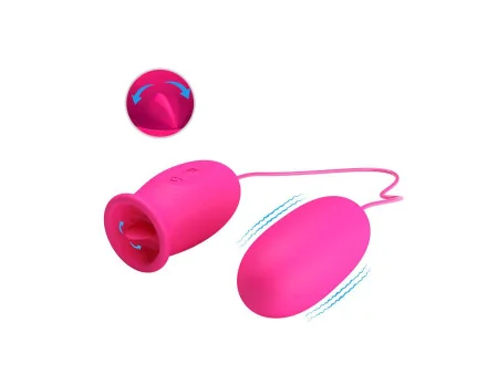 Daisy Huevo Vibrador y Lengua Estimuladora Rosa
