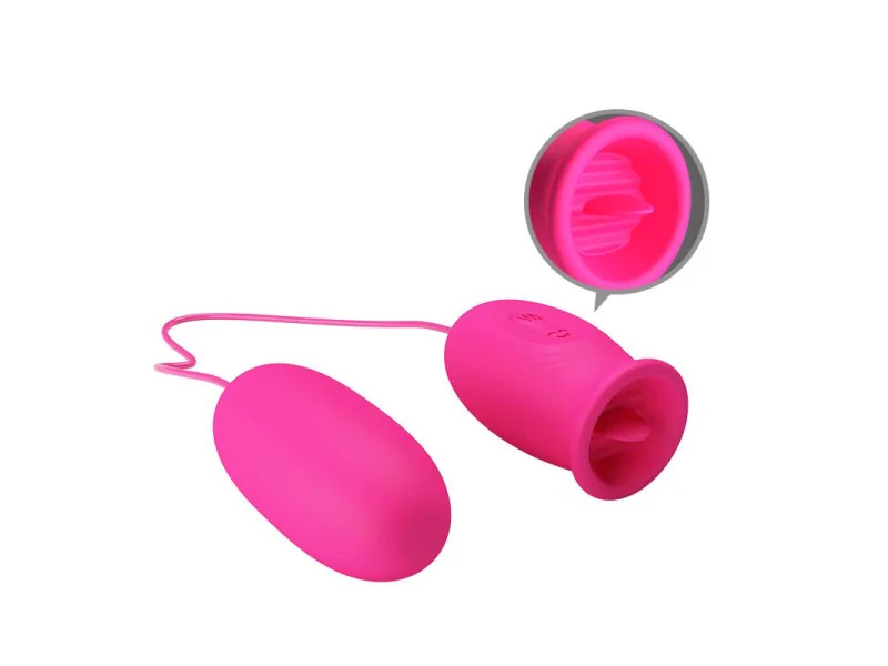 Daisy Huevo Vibrador y Lengua Estimuladora Rosa