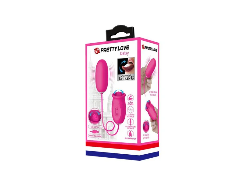 Daisy Huevo Vibrador y Lengua Estimuladora Rosa
