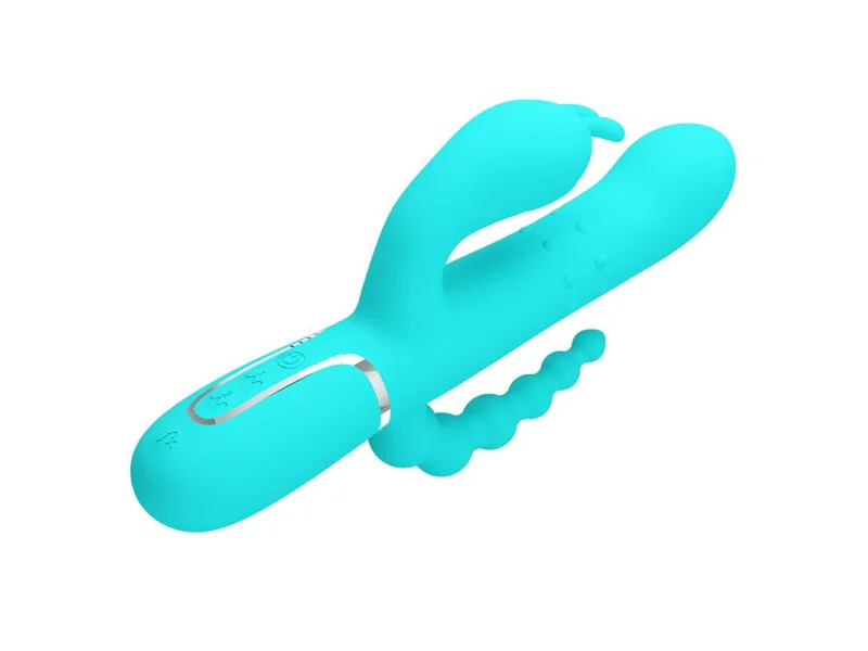 Cammy Vibrador con Bolas Rotadoras y Cadena Anal