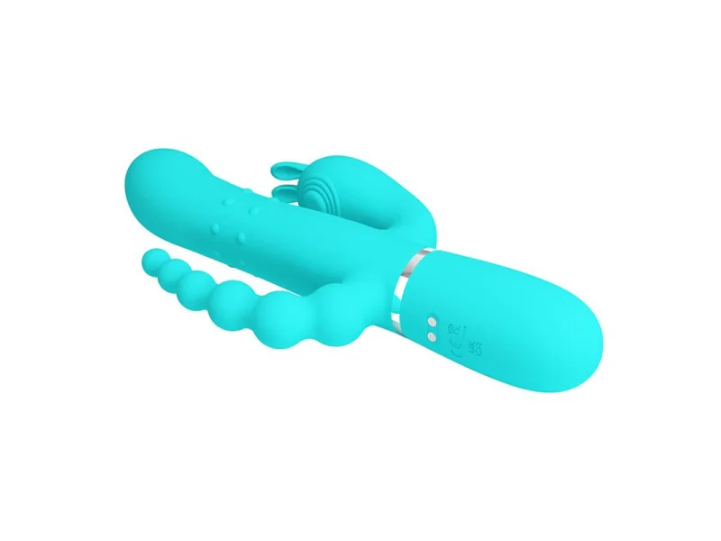 Cammy Vibrador con Bolas Rotadoras y Cadena Anal