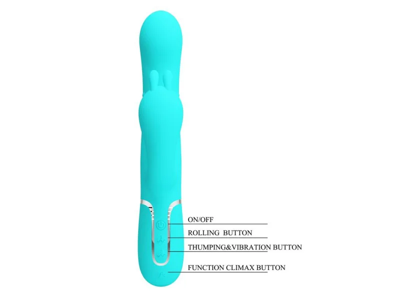 Cammy Vibrador con Bolas Rotadoras y Cadena Anal