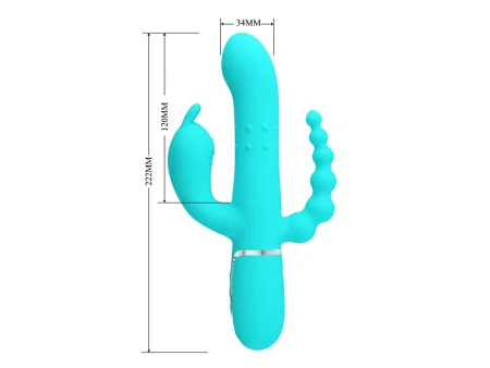 Cammy Vibrador con Bolas Rotadoras y Cadena Anal