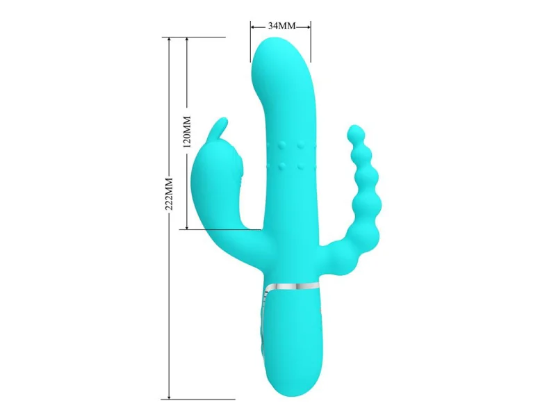 Cammy Vibrador con Bolas Rotadoras y Cadena Anal