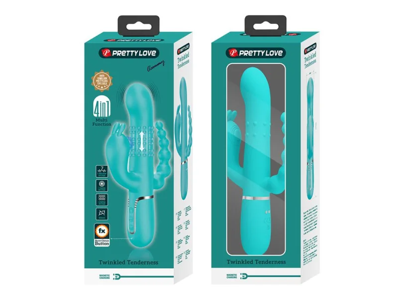 Cammy Vibrador con Bolas Rotadoras y Cadena Anal