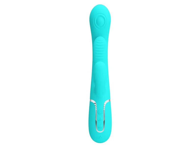 Shania Vibrador con Lengua y Thumping Turquesa