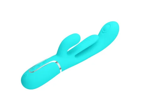 Shania Vibrador con Lengua y Thumping Turquesa
