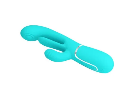 Shania Vibrador con Lengua y Thumping Turquesa