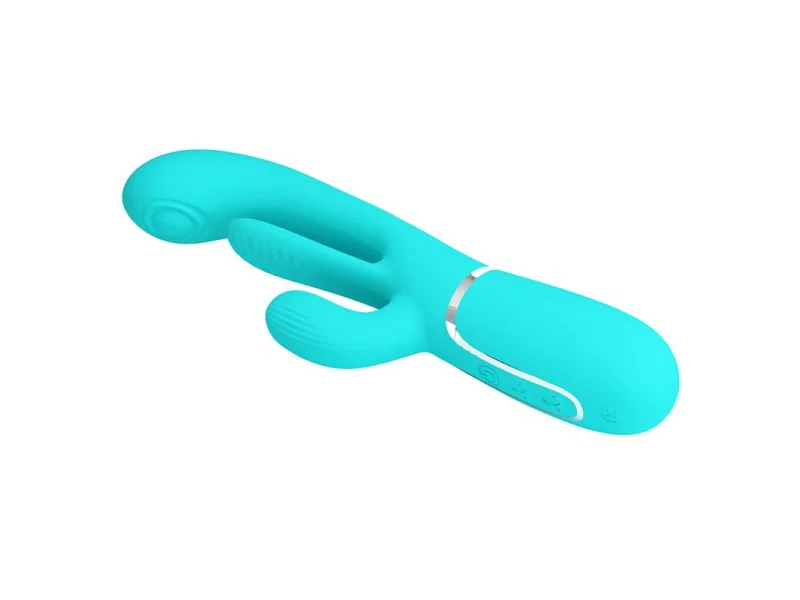 Shania Vibrador con Lengua y Thumping Turquesa