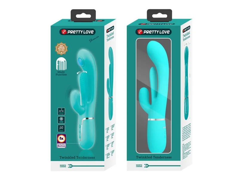 Shania Vibrador con Lengua y Thumping Turquesa