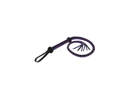 Latigo Arabe de Cuero Morado y Negro 100cm