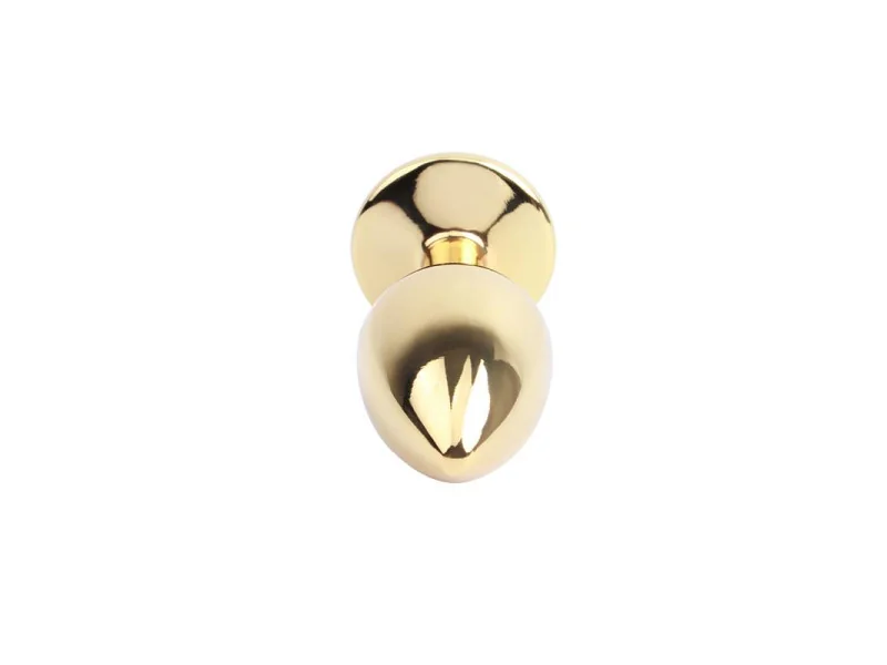 Plug Anal Dorado con Gema Azul