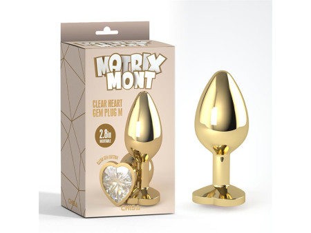 Plug Anal Dorado con Joya Talla M