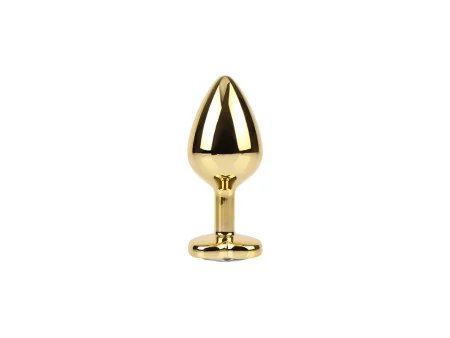 Plug Anal Dorado con Joya Talla M