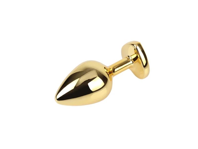 Plug Anal Dorado con Joya Talla M