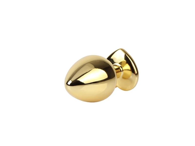Plug Anal Dorado con Joya Talla M