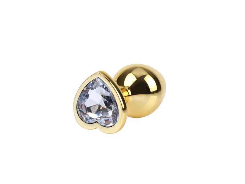 Plug Anal Dorado con Joya Talla M