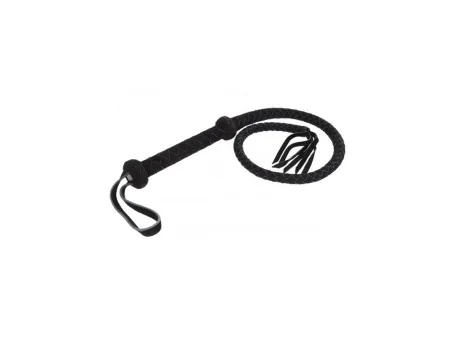 Latigo Arabe de Cuero Negro 100cm