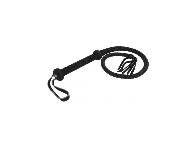 Latigo Arabe de Cuero Negro 100cm