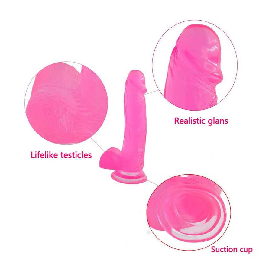 Dildo Jelly Studs 8 Rosa