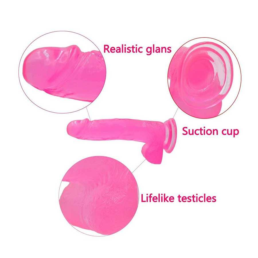 Dildo Jelly Studs 8 Rosa