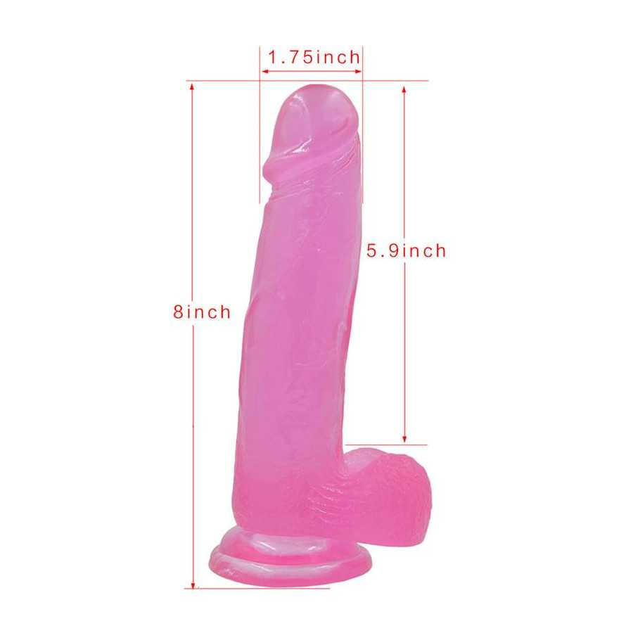 Dildo Jelly Studs 8 Rosa