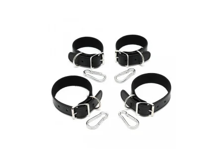 Set Esposas para Manos y Pies Cuero 25cm