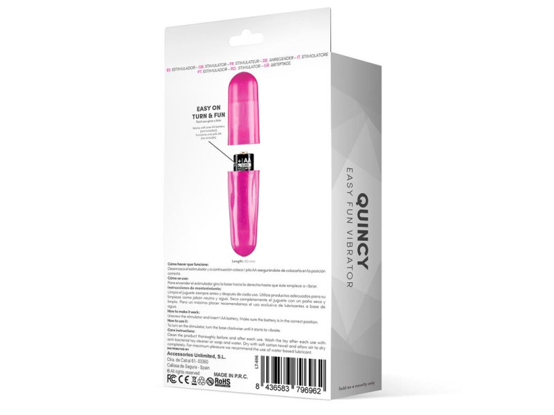 Quincy Bala Vibradora Easy Fun Purpura
