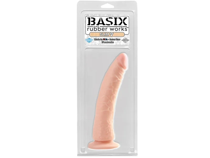 Dildo Slim 1778 cm con Ventosa Color Natural