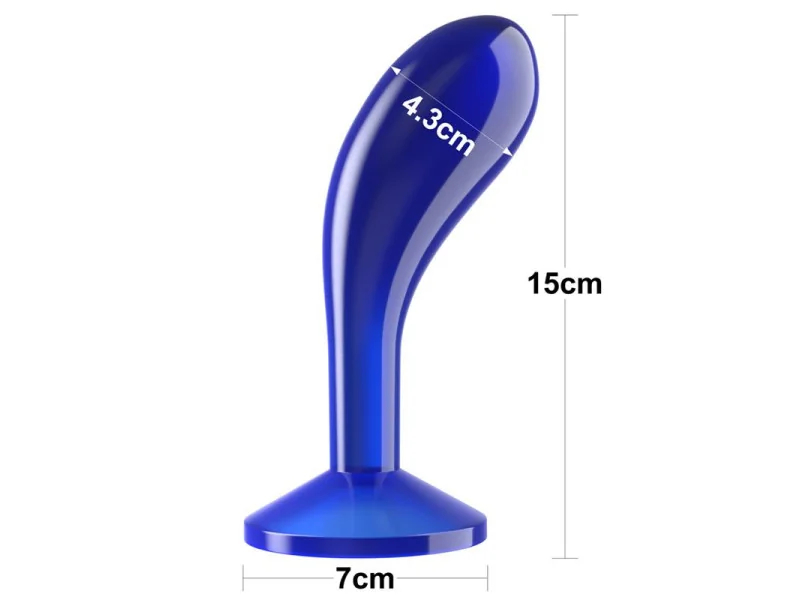 Plug Anal Flawless Azul Transparente 6