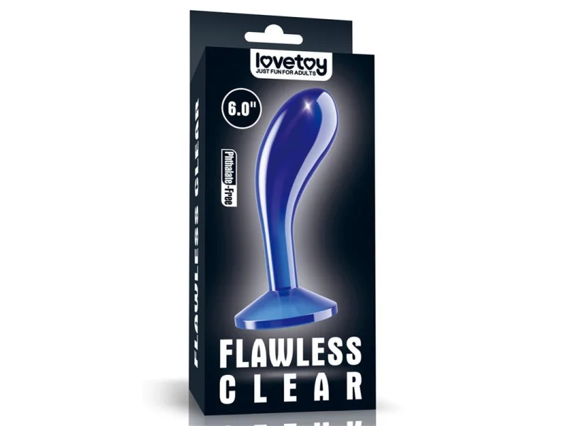 Plug Anal Flawless Azul Transparente 6