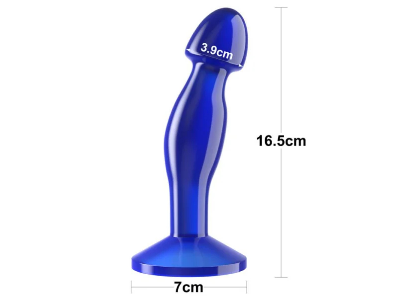 Plug Anal Flawless Azul Transparente 65