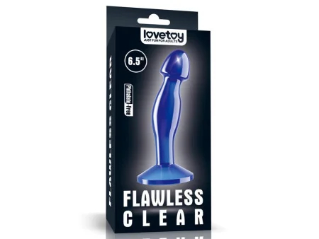 Plug Anal Flawless Azul Transparente 65